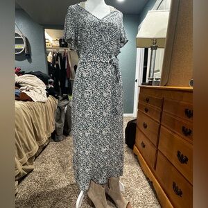 Sienna Sky Green and White Floral Maxi Dress